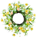 Spring Easter Wreaths for Front Door in 16 inch,Artificial Daisy Easter Egg Decorative,Farmhouse Spring Decorations,Front Door,Wall, Wedding,Easter,Spring(Yellow&Green) by Unknown