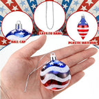 60 Pcs 4th of July Hanging Decoration Patriotic Hanging Ornaments Ball for Tree Red White Blue Stars Ball Ornaments America Flag Tree Decor Pendant for 250th Anniversary Independence Veteran Day Party - Image 4