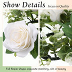 Yunlly 12 Pcs Rose Candle Rings with Candles Sets, White - Image 5