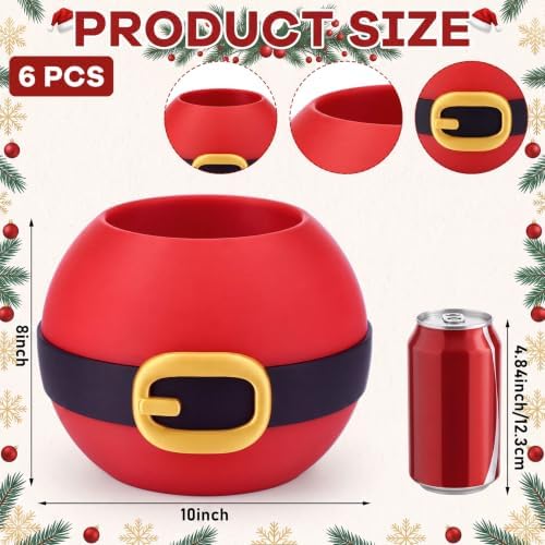 LemonRoad 6 Pcs Flower Pot,Christmas,3.93 x 3.93 x 3.15 Inches - Image 3