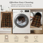 JTJ Easy Jute 3x5 Outdoor Rug, Black & Brown Plaid, Washable - Image 6