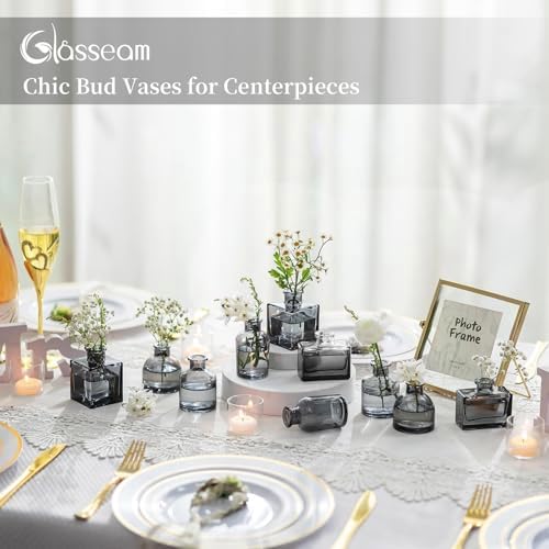 Glasseam Mini Bud Vase in Bulk 40: Colored Small Glass Vase for Centerpiece - Image 3