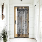 Lino Rosa Beaded Door Curtain for Doorway, Goth Witchy Black Macrame Beads Curtain for Closet Bedroom Wall Hanging Tapestry Grunge Room Decor - Image 5