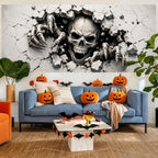 Gothic Horror Skeleton Halloween Garage Door Banner 7x16ft, Creepy Vampire - Image 7