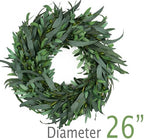 Olive Wreath for Front Door 26 inch, Greenery All Season Wreath with Olive Leaf Fruit, Home Decoration for Outdoor Living Room Indoor Wall and Outside Summer All Season Wedding - Image 2