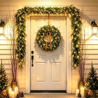 WANNA-CUL 9ft Real Touch Lighted Cedar Christmas Garland with Lights - Image 5