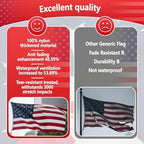 Tear Resistant Made in USA American Flag,100% Nylon Fabric Heavy Duty American Flags for Outside,Fade Resistant with Reinforced Edges, Durable Construction for All Weather Use,Embroidered Stars - Image 4