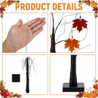 Briwooody 24'' Thanksgiving Tree Kit with Realistic Maple Leaves, Thankful Tree Kit with Writing Pen Hemp Rope DIY Fall Decorations Craft for Autumn Desktop Decor Thanksgiving Gift - Image 3
