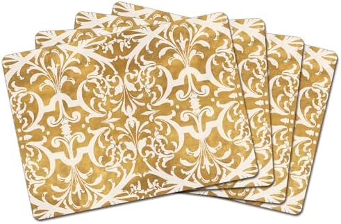 Gilded Boxed Set of 4 Premium Hardboard Placemats by CalaHome