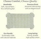 CPC Olive Bloom Block Print 100% Cotton Rectangle Tablecloth 52x70 Inch - Image 6