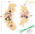 Lisuun Artificial Wedding Arch Flowers, 2 Large Floral Swags - Image 7