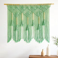 Youngeast Large Macrame Wall Hanging Macrame Headboard for Bedroom Window Curtains Boho Wall Decor Art tapestry Tassel Woven Wall Backdrop 31”X39” (Wood Dowels Not Included) by Unknown