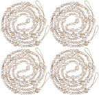 Bucherry 4 Pcs Christmas Wood Bead Garland 28.8 Feet, Frost Color by Bucherry