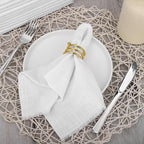 TURSTIN 24 Pieces Cotton Linen Cloth Napkin Handmade Cloth Napkin with Fringe 17 x 17 Inch Soft Cloth Dinner Wedding Napkin Square Rustic Fringe Table Napkin for Parties, Weddings, Ivory White - Image 4