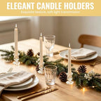 48 Pack Glass Taper Candle Holders Bulk, 2.3" Clear Mini Candlestick - Image 6