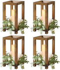 4 Pcs Wooden Lanterns Wedding Centerpiece for Tables, Farmhouse Candle Lantern, Perfect Centerpiece Table Decorations, Candle Holder Decorative for Wedding Party, Table Valentine Decor by Gloserin