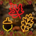 ROCEEI 3 Pcs Fall Thanksgiving Neon Sign Decor LED Window Light Autumn by ROCEEI