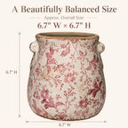 Antique Ceramic Planter & Vase for Home Decor, Rustic Farmhouse Flower Pot - Image 3