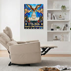 HomeifHue 250th American Anniversary Canvas Wall Art 4th of July USA Decorations American Flag Painting Picture Eagle Pictures Wall Decor Independence Day Home Decor(F1 16x20in) - Image 3