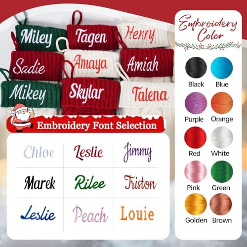 Personalized Christmas Stockings,Custom Name Family Christmas Stocking - Image 3
