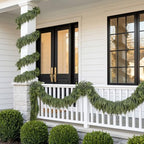 Hananona 9 FT Christmas Garland, 2 Pcs Real Touch Cedar Garlands - Image 4