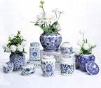 8 Pcs Small Blue and White Vases Chinoiserie Porcelain Vase, Stylish - Image 7