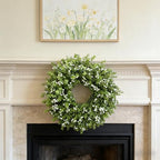 26” Large Artificial Eucalyptus Wreath for Front Door Rustic Summer Door Greenery Wreath Spring Floral Wreaths Farmhouse Wreath for Indoor Outdoor Home Festival Celebrations - Image 6