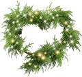 6 Ft Christmas Norfolk Pine Garland with 100 LED Lights by Goldshire