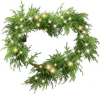 6 Ft Christmas Norfolk Pine Garland with 100 LED Lights by Goldshire