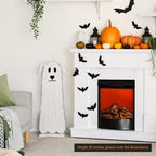 Novabright 30.2 H Halloween Ghost Dog Porch Sign Standing Wooden Decor - Image 5