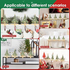 Christmas Stocking Holders for Mantle Set of 4 Green Xmas Tree - Image 6