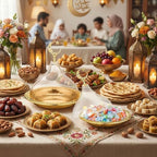 Potchen 1 Pcs Ramadan Tray Decor Eid Mubarak Date Holder with Clear Dome Lid Mardi Gras Serving Tray 6.69" Metal Gold Eid Al-fitr Dessert Container for Nuts Baklava Samosa Halva Candies Cookies - Image 2