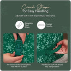 Covermates Christmas Tree Cinch Bag, 48" W x 20" D x 20" H, Green Snowflake - Image 5