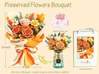 Preserved Flowers Bouquet, Orange Roses Forever Flowers for Delivery - Image 5