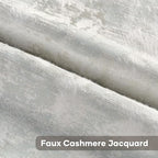 FUTEI 2 Pack Faux Cashmere Throw Pillow Covers 24x24 Inch, Light Blue White - Image 2