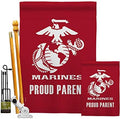 Proud Marine Parent Garden House Flag - Kit Armed Forces Corps USMC Semper Fi United State American Military Veteran Retire Official - Banner Small Yard Gift Double-Sided Made in USA 28 X 40 by Unknown