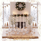 Mumufy 24 Pcs Clear Crystal Taper Candle Holders with Flameless Candles - Image 6