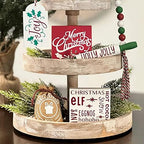6 Pcs Christmas Themed Tiered Tray Decor Set, Christmas Themed Decor Bundle For Tier Tray, Christmas Tiered Tray Decorations, Seasonal Tier Tray Decor - Image 4