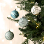 Valery Madelyn 100ct Christmas Tree Decorations Ball Ornament Set, Light Blue Silver Shatterproof Hanging Ornaments Bulk for Xmas Holiday Party Decor - Image 6