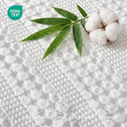 a moment 2 Pack Bamboo Fiber Pillow Covers - Waffle Weave, Ultra Soft & Breathable, Euro Shams Cotton Throw Pillow for Couch, Sofa, Bedroom Living Room 26x26 Inch White - Image 2