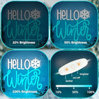 Hello Winter Neon Signs for Wall Decor Snowflake Neon Light Sign Hello Winter Signs Dimmable Hello Winter Led Signs for Bedroom Wall Home Christmas Winterly Party Decor Gift - Image 3