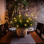 Seematn 20 Pcs LED Christmas Branches Battery Operated Norfolk Pine Picks - Image 6