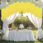mizii 6Pcs Yellow Wisteria Hanging Flowers 48" Silk Wisteria Artificial Flowers Garland Vines Fake Hanging Flowers Decoration for Wedding Flower Wall Backdrop Centerpieces Party Room Decor (Yellow) - Image 6