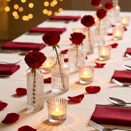 UPBUD Clear Glass Bud Vases Set of 36, Mini Flower Vase for Centerpieces - Image 2