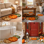 Nuanchu 17 x 28 Inch Fall Pumpkin Door Mat, Non Slip Welcome Doormat - Image 6