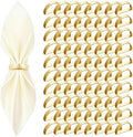 80 Pcs Gold Napkin Rings - Metal Napkin Ring(Semicircle) by Unknown