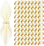 80 Pcs Gold Napkin Rings - Metal Napkin Ring(Semicircle) by Unknown