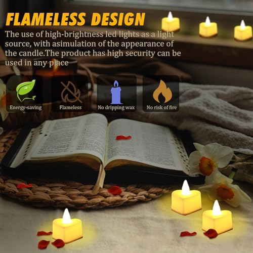 Acejoz Rose Petals and Candles Set, 6000 Pieces Fake Rose Petals and 72 Pieces Heart Candle Lights for Bedroom Romantic Decorations for Special Night, Wedding, Anniversary, Valentines Day - Image 5
