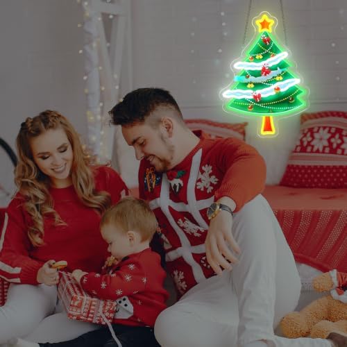 Christmas Tree Neon Sign Dimmable Christmas Led Light Sign for Wall Decor - Image 3