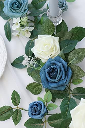 PONATIA 5FT Handcrafted Artificial Rose Flower Garland - Image 6